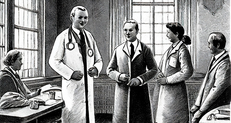 Sjukhusläkarnas historia sträcker sig till slutet av 1800-talet.